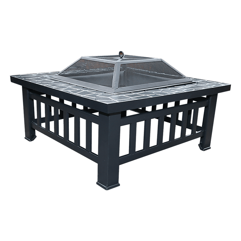 Danoz Direct - 18" Square Metal Fire Pit Outdoor Heater - danozdirect