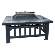 Danoz Direct - 18" Square Metal Fire Pit Outdoor Heater - danozdirect