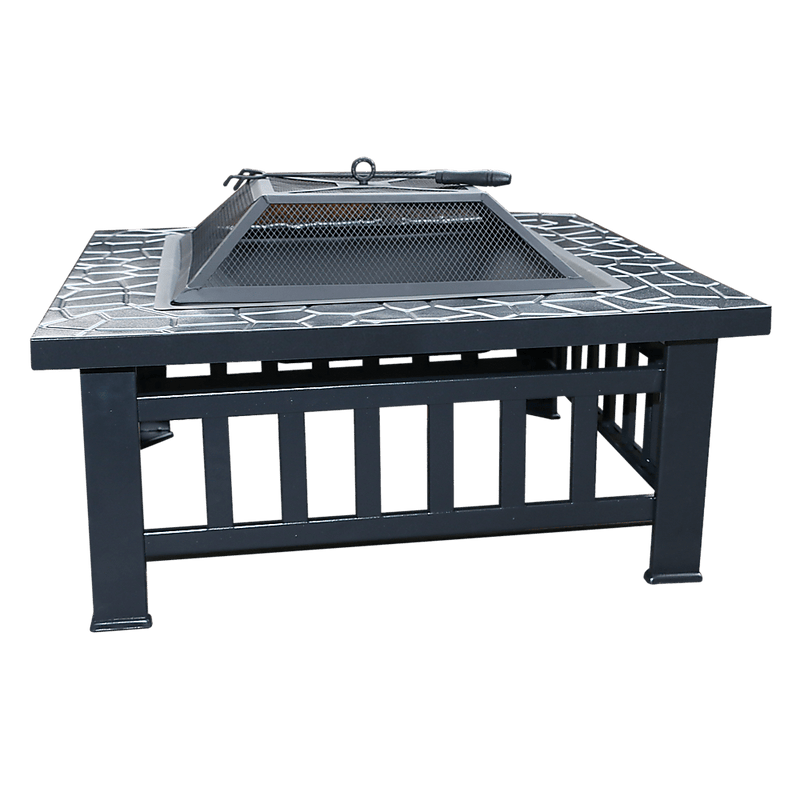 Danoz Direct - 18" Square Metal Fire Pit Outdoor Heater - danozdirect
