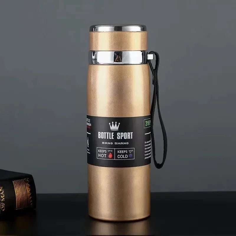 Danoz Direct - 1L Thermal Water Bottle Keep Cold and Hot Water Bottle Thermos for Water Tea Coffee Vacuum Flasks Stainless Steel Thermos Bottle - danozdirect
