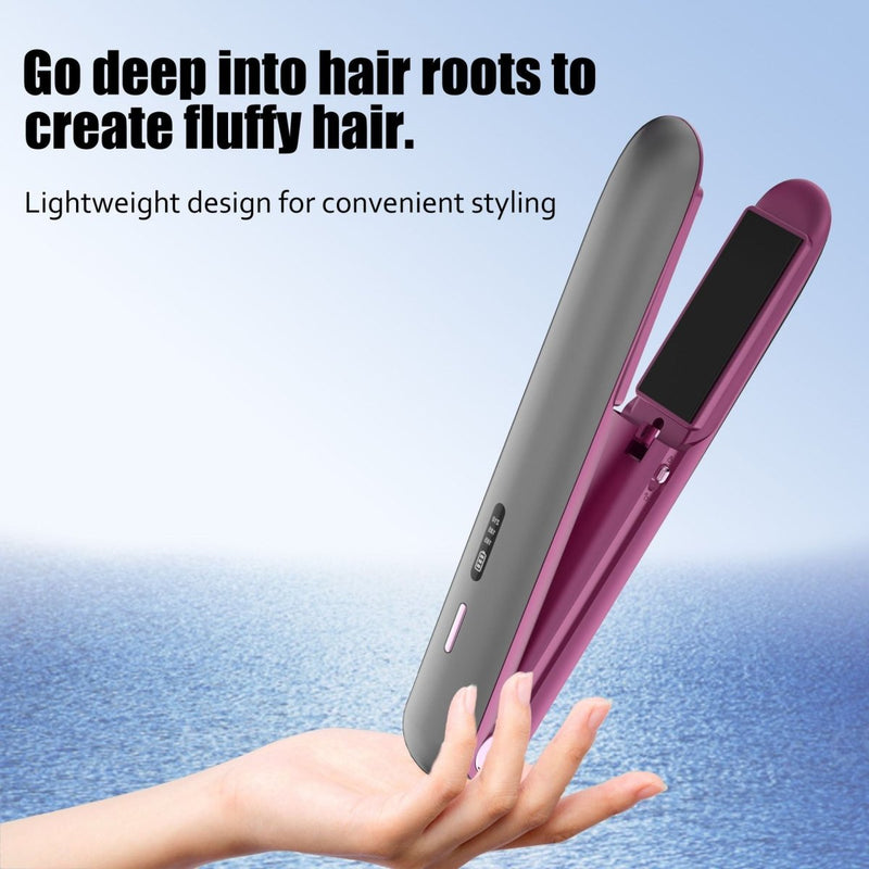Danoz Direct - 2 - in - 1 Hair Straightener and Curler, Portable with Adjustable Heat - danozdirect