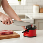 Danoz Direct - 2 x Kitchen Knife Sharpener Suction Grip Knives Blades Scissors Sharpening Tools - Inc. Delivery - danozdirect