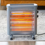 Danoz Direct - 2200W Quartz Infrared Radiant Heater with Adjustable Thermostat and 2 Power Settings - danozdirect