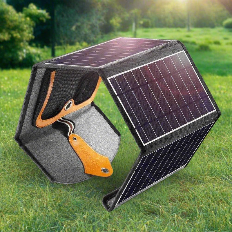 Danoz Direct - 22W Portable Waterproof Foldable Solar Panel Charger (Dual USB Ports) - danozdirect