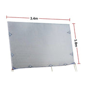Danoz Direct - 3.4m Caravan Privacy Screen Side Sunscreen Sun Shade for 12' Roll Out Awning - danozdirect