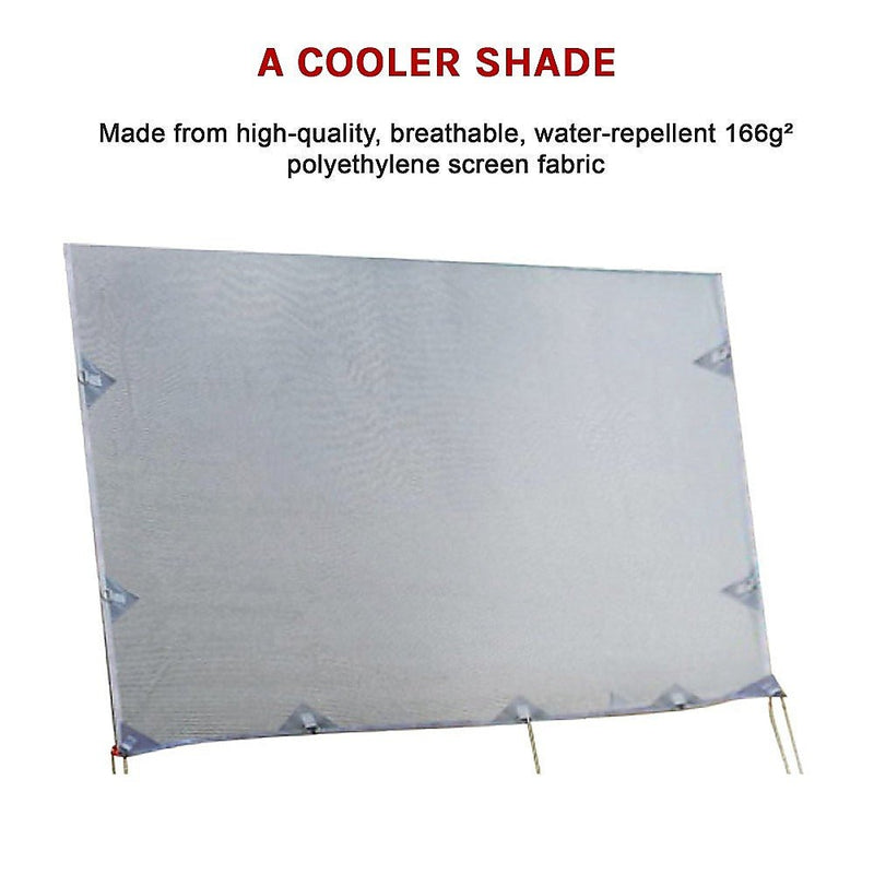 Danoz Direct - 3.4m Caravan Privacy Screen Side Sunscreen Sun Shade for 12' Roll Out Awning - danozdirect