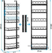Danoz Direct - 6 Tier Adjustable Baskets Over Door Pantry Organiser for Home Kitchen - danozdirect