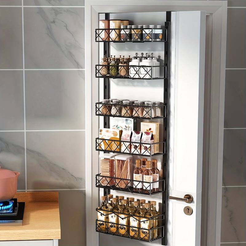 Danoz Direct - 6 Tier Adjustable Baskets Over Door Pantry Organiser for Home Kitchen - danozdirect