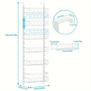 Danoz Direct - 6 Tier Adjustable Baskets Over Door Pantry Organiser for Home Kitchen - danozdirect