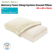 Danoz Direct - Alastairs Nature Basics Sleep System Memory Foam Gusset Pillow 65 x 40 x 13cm - danozdirect