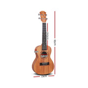 Danoz Direct - Alpha 26" Ukulele Natural Mahogany Tenor Beginner Gift w/ Carry Bag - danozdirect