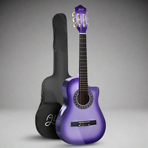 Danoz Direct - Alpha 34 Inch Classical Guitar Wooden Body Nylon String Beginner Kids Gift Purple - danozdirect