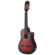 Danoz Direct - Alpha 34 Inch Classical Guitar Wooden Body Nylon String w/ Stand Beignner Red - danozdirect