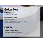 Danoz Direct - Alpha 38 Inch Acoustic Guitar Wooden Body Steel String Full Size w/ Stand Blue - danozdirect