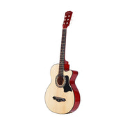 Danoz Direct - Alpha 38 Inch Acoustic Guitar Wooden Body Steel String Full Size w/ Stand Wood - danozdirect