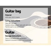 Danoz Direct - Alpha 38 Inch Acoustic Guitar Wooden Body Steel String w/ Stand Left Handed - danozdirect