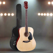 Danoz Direct - Alpha 41 Inch Acoustic Guitar Wooden Body Steel String Dreadnought Wood - danozdirect