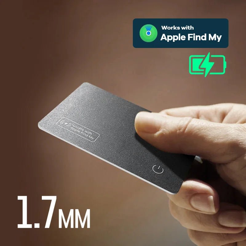 Danoz Direct - Amazing 1.7mm Wireless charging and tracking card wallet GPS locator smart mini tag iPhone for apple devices - danozdirect