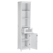 Danoz Direct - Artiss Bathroom Cabinet Storage 161cm White Rattan Tallboy Toilet Cupboard - danozdirect