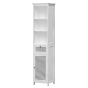 Danoz Direct - Artiss Bathroom Cabinet Storage 161cm White Rattan Tallboy Toilet Cupboard - danozdirect