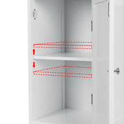 Danoz Direct - Artiss Bathroom Cabinet Storage 161cm White Rattan Tallboy Toilet Cupboard - danozdirect