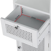 Danoz Direct - Artiss Bathroom Cabinet Storage 161cm White Rattan Tallboy Toilet Cupboard - danozdirect
