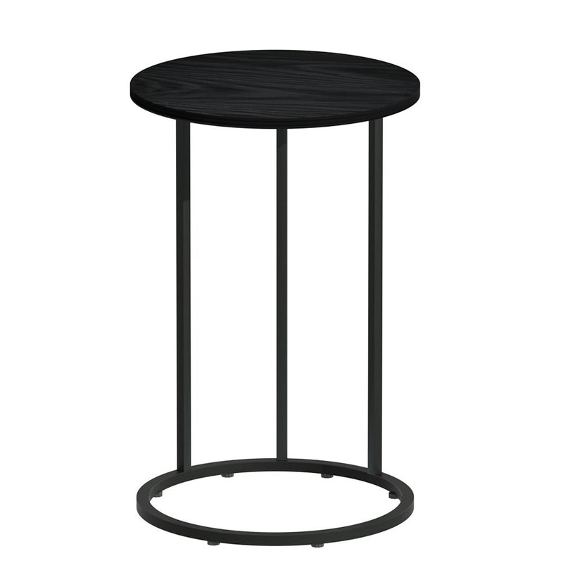 Danoz Direct - Artiss Coffee Table Side Table Round Black Martha - danozdirect