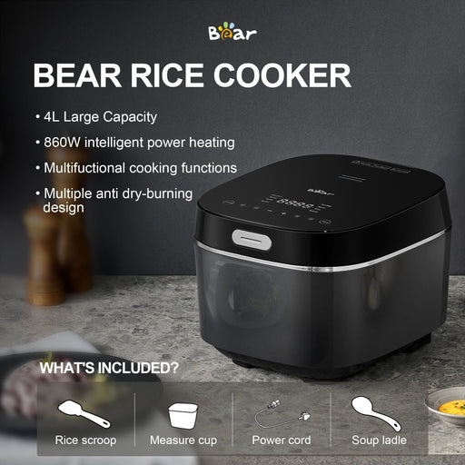 Danoz Direct - BEAR 4 Litre Intelligent Power Heating Rice Cooker DFB - Q40R5 - Inc. Delivery - danozdirect