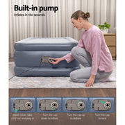 Danoz Direct - Bestway Mattress Air Bed Single Size 51CM Inflatable Camping Beds Home Outdoor - danozdirect