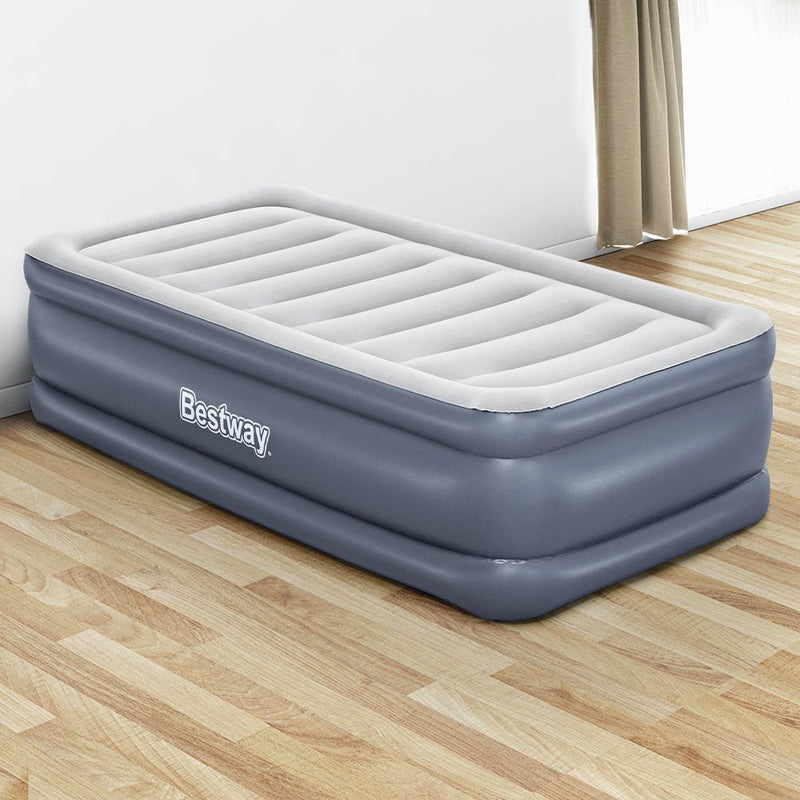 Danoz Direct - Bestway Mattress Air Bed Single Size 51CM Inflatable Camping Beds Home Outdoor - danozdirect