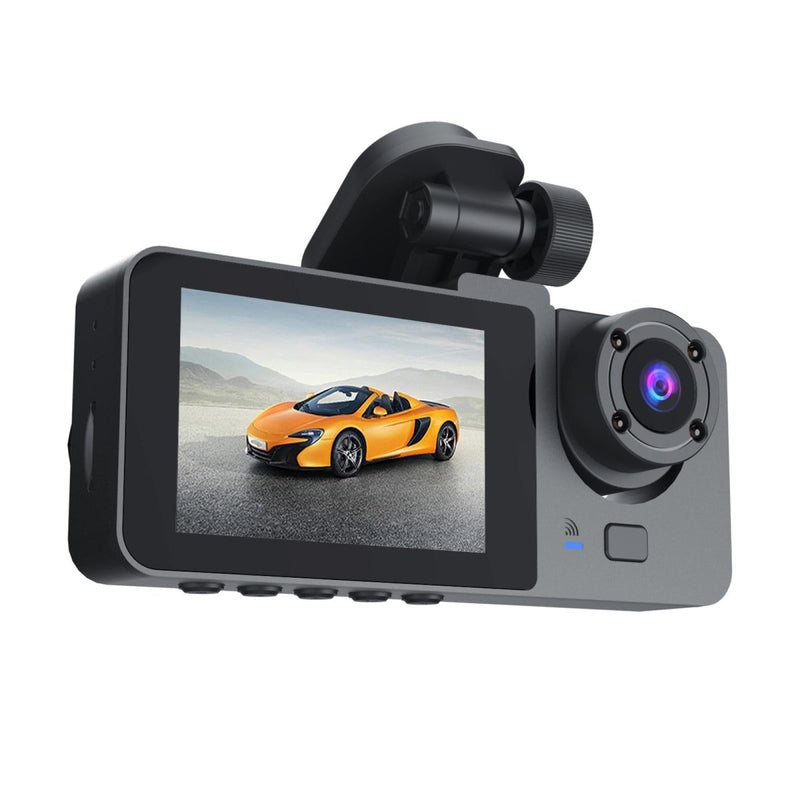 Danoz Direct - Black A2 Triple Lens Car Dash Camera Recorder - danozdirect