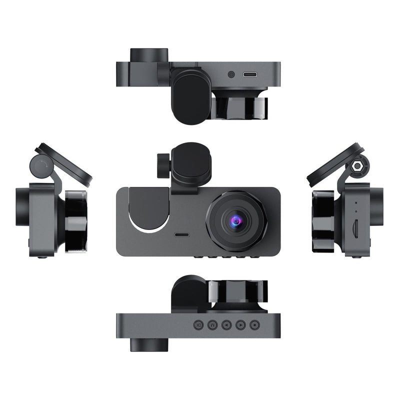 Danoz Direct - Black A2 Triple Lens Car Dash Camera Recorder - danozdirect