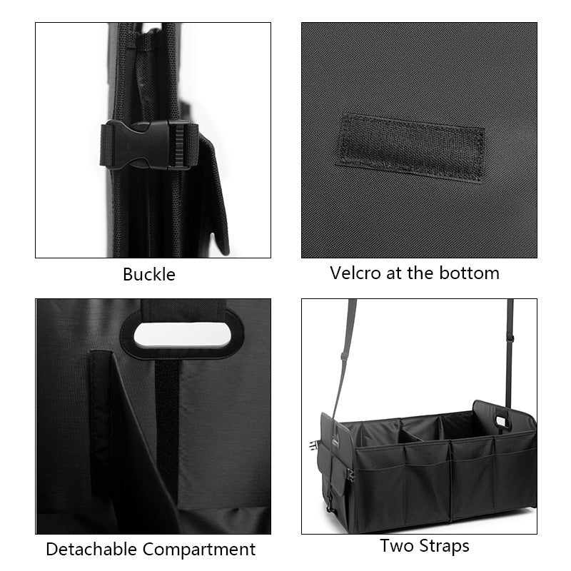 Danoz Direct - Black Car Storage Box - Foldable Waterproof Trunk Organizer - danozdirect