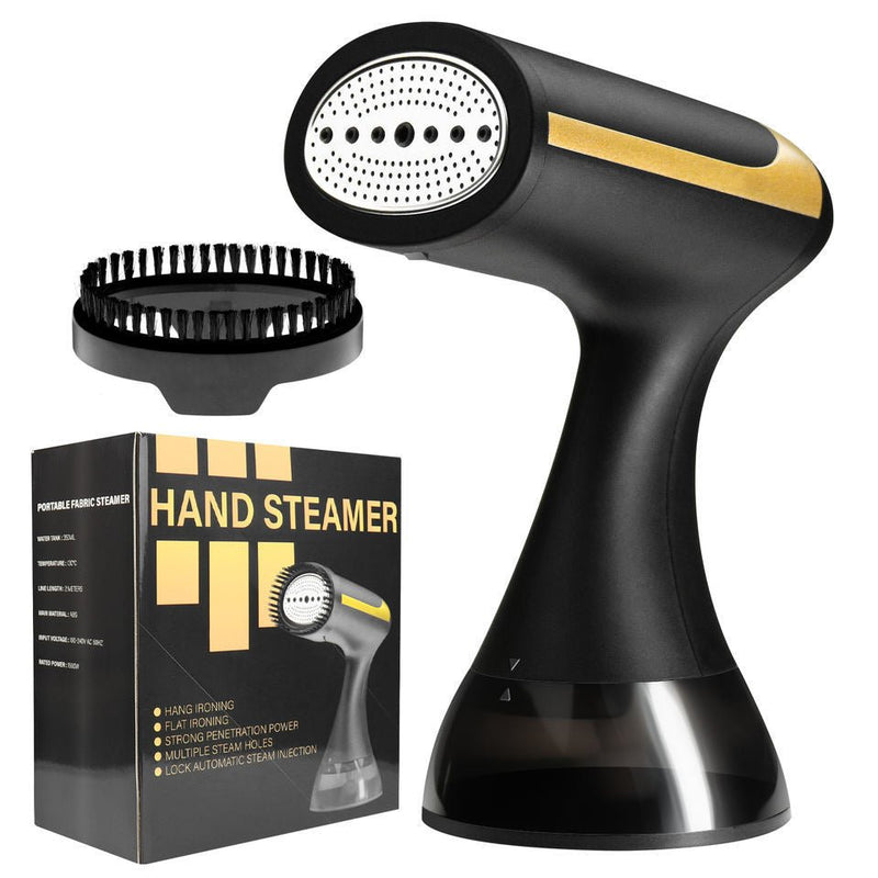 Danoz Direct - Black Handheld Garment Steamer - Portable Mini Steam Iron for Home Use, Wrinkle Remover & Fabric Freshener, Small Travel - Friendly. - danozdirect