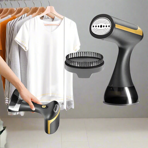 Danoz Direct - Black Handheld Garment Steamer - Portable Mini Steam Iron for Home Use, Wrinkle Remover & Fabric Freshener, Small Travel - Friendly. - danozdirect