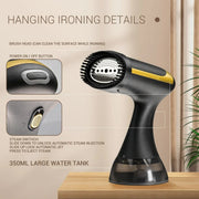 Danoz Direct - Black Handheld Garment Steamer - Portable Mini Steam Iron for Home Use, Wrinkle Remover & Fabric Freshener, Small Travel - Friendly. - danozdirect