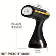 Danoz Direct - Black Handheld Garment Steamer - Portable Mini Steam Iron for Home Use, Wrinkle Remover & Fabric Freshener, Small Travel - Friendly. - danozdirect