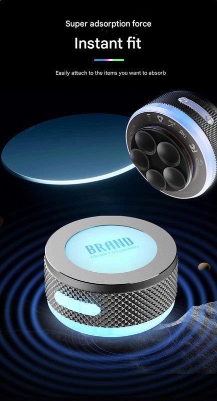 Danoz Direct - Blue Bone Conduction Vibration Bluetooth Speaker - TWS Stereo, LED, Surface Sound - danozdirect