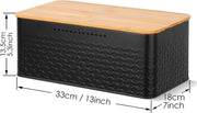 Danoz Direct - Bread Bin with Bamboo Lid used as Chopping Board for Kitchen Countertop - danozdirect