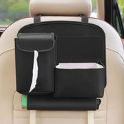 Danoz Direct - Car Seat Back Organizer with Practical design - Multi - Pocket Storage for Tissues and Gadgets - Black - danozdirect