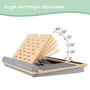 Danoz Direct - CARLA HOME Bamboo Laptop Lap Desk with Cushion and Angle Adjustable for Office and Home - danozdirect