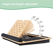 Danoz Direct - CARLA HOME Bamboo Laptop Lap Desk with Cushion, Angle Adjustable and Sleeve Case Bag for Office and Home - danozdirect