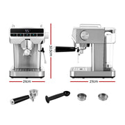 Danoz Direct - Devanti 20 Bar Coffee Machine Espresso Cafe Maker - danozdirect