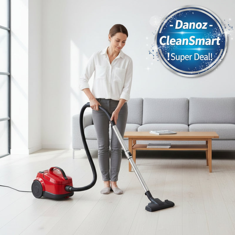 Danoz Direct - Devanti 2200W Bagless Vacuum Cleaner in a vibrant red color. With powerful suction and a bagless design - danozdirect