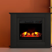 Danoz Direct - Devanti Electric Fireplace Fire Heater 2000W Black, the epitome of luxury and style. - danozdirect