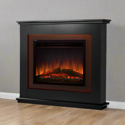 Danoz Direct - Devanti Electric Fireplace Fire Heater 2000W Black, the epitome of luxury and style. - danozdirect
