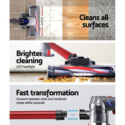 Danoz Direct - Devanti Handheld Vacuum a game - changer in cleaning. Powerful 150W motor, effortlessly sucks up dirt and debris - danozdirect