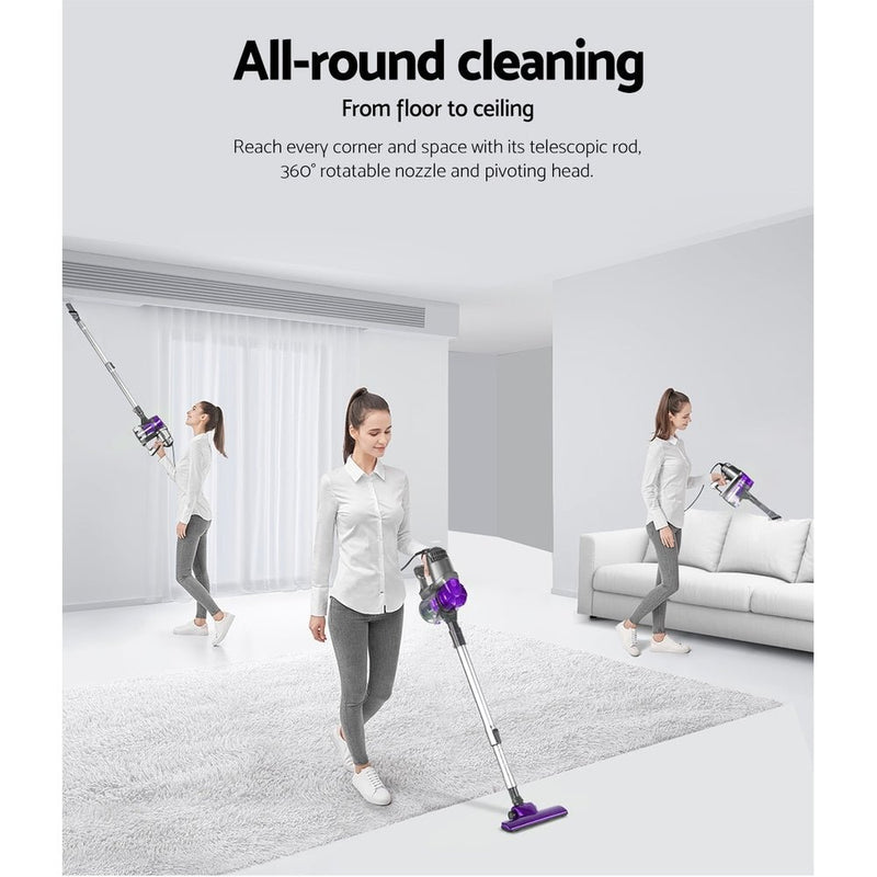 Danoz Direct - Devanti Handheld Vacuum Cleaner! Featuring a powerful roller brush head, this cordless wonder effortlessly cleans any surface - danozdirect