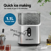 Danoz Direct - Devanti Ice Maker Machine 15kg Nugget Ice Cube - danozdirect