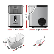 Danoz Direct - Devanti Ice Maker Machine 15kg Nugget Ice Cube - danozdirect